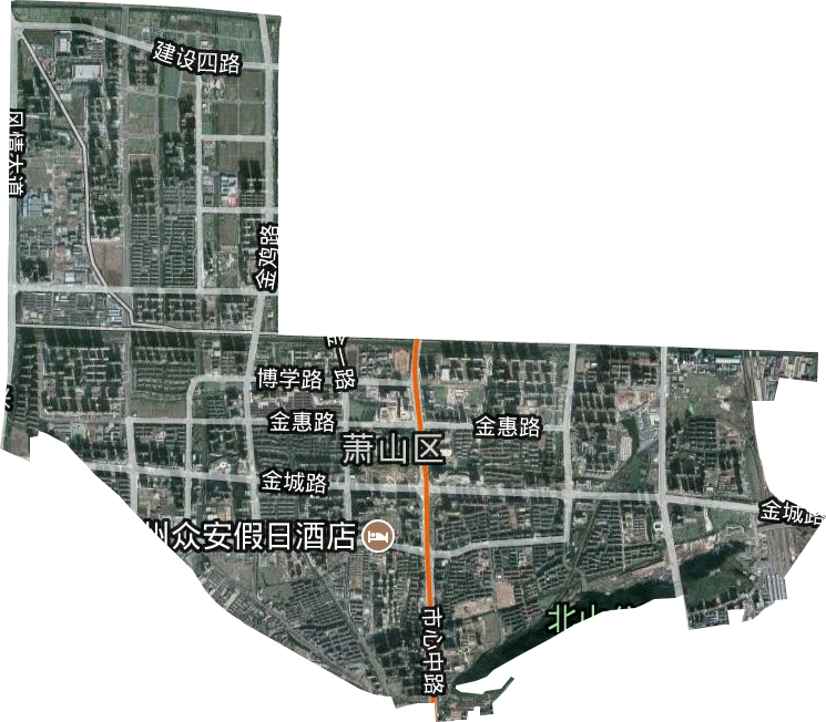 北干街道卫星图