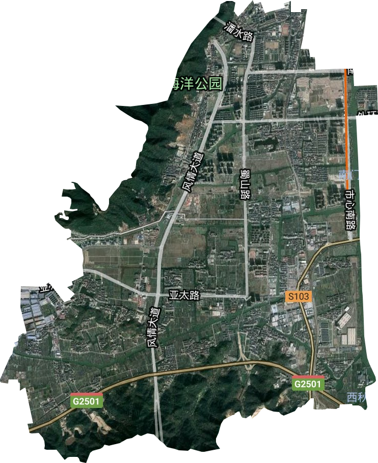 蜀山街道卫星图