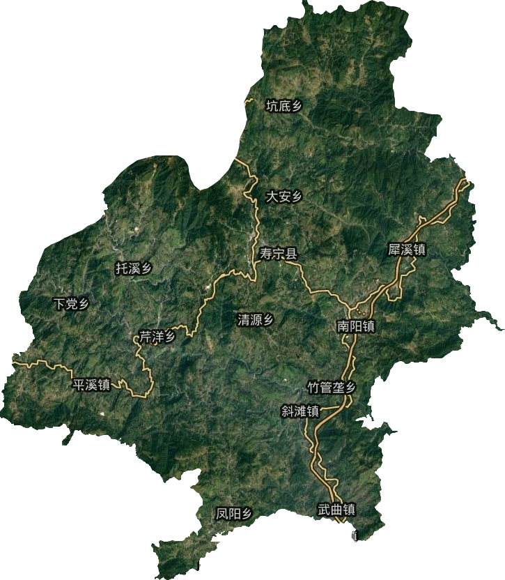 寿宁县卫星图