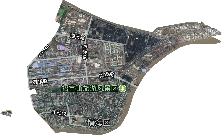 招宝山街道卫星图
