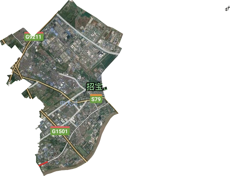 蛟川街道卫星图