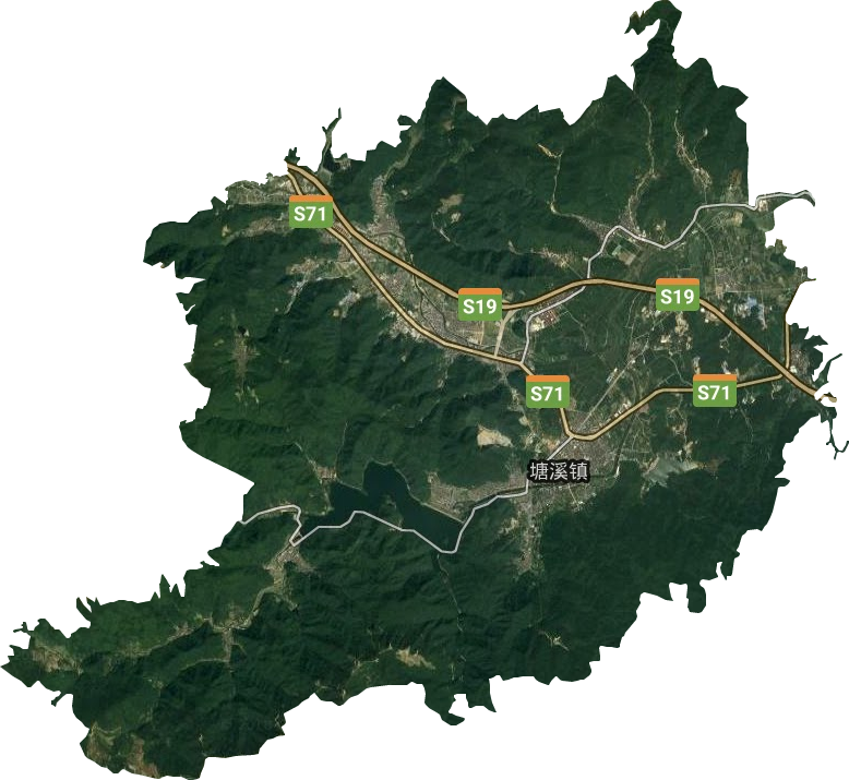 塘溪镇卫星图