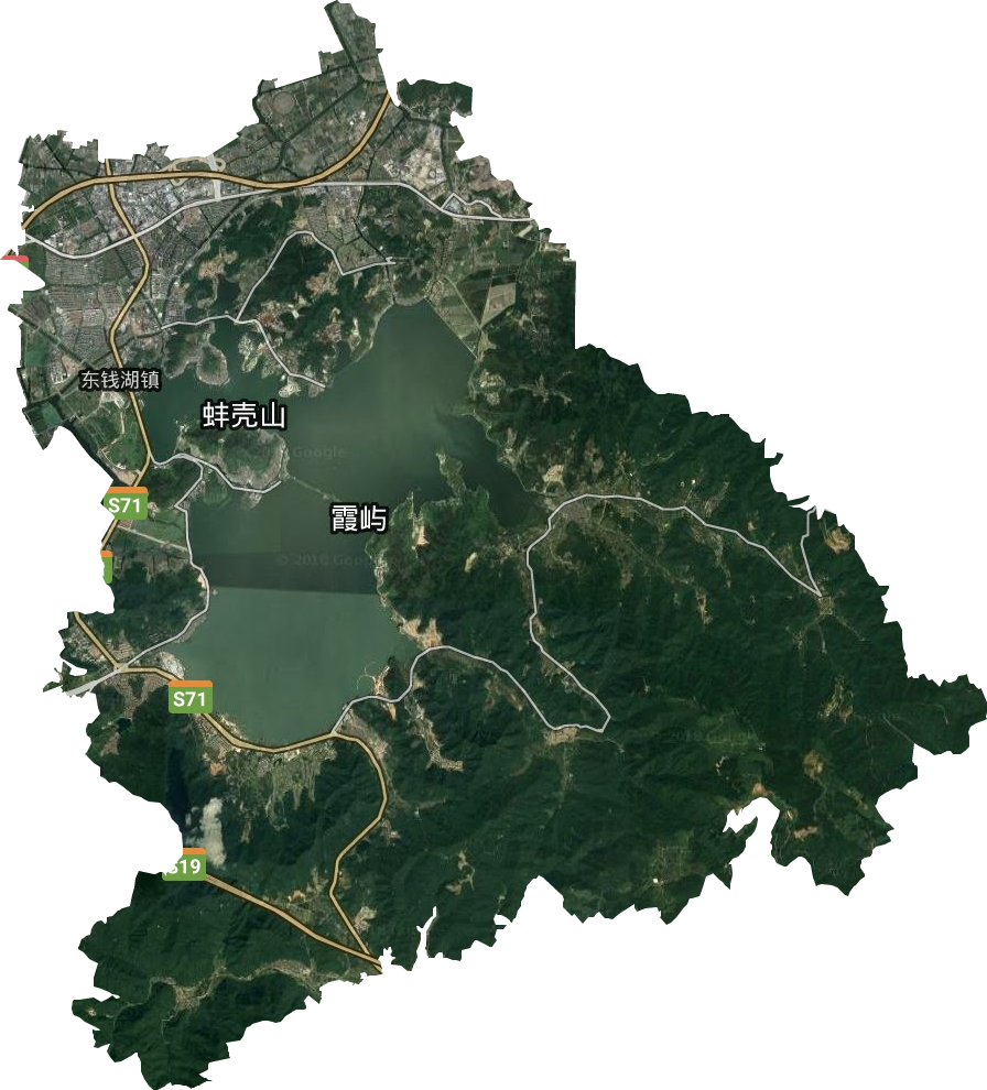 东钱湖镇卫星图