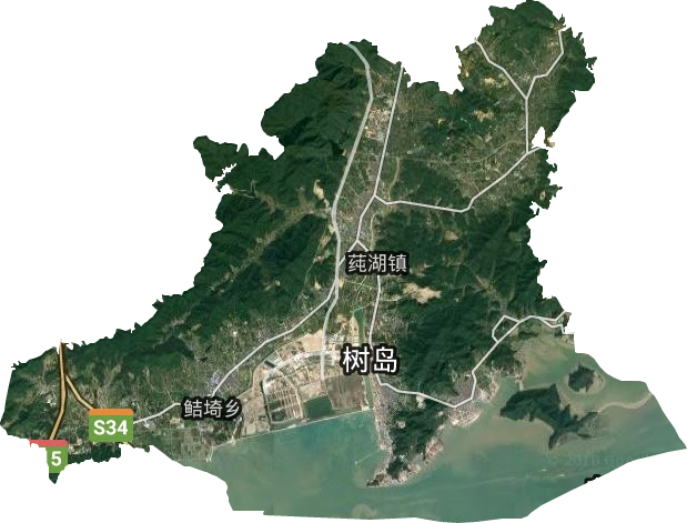 莼湖镇卫星图
