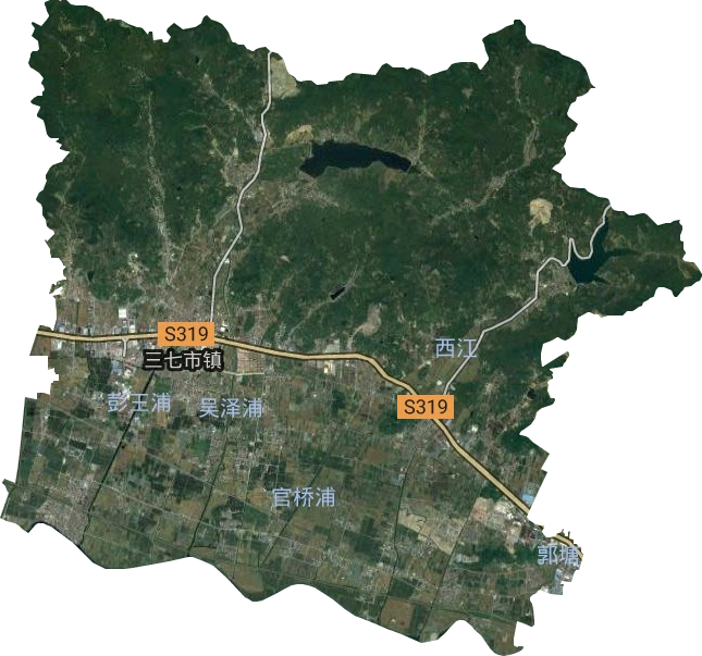 三七市镇卫星图