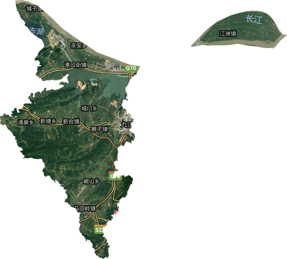 柴桑区卫星图