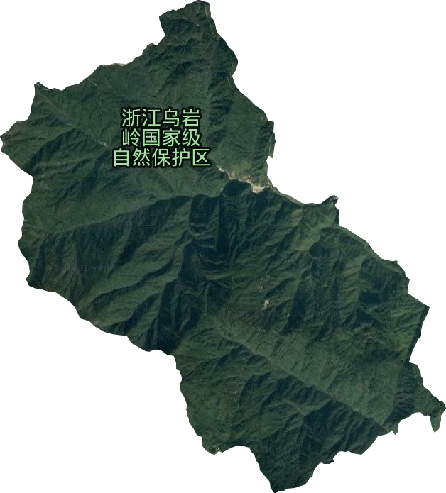 乌岩岭自然保护区卫星图