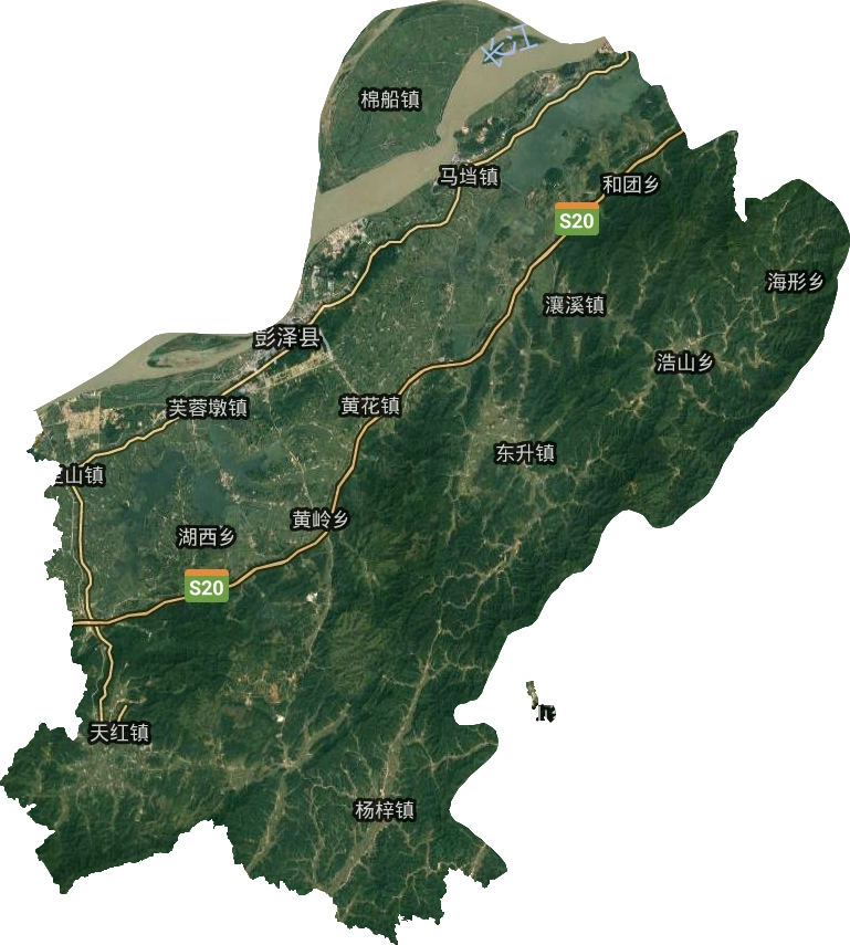 彭泽县卫星图