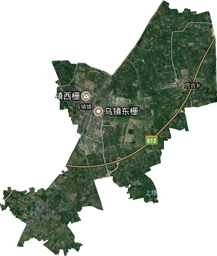 乌镇镇高清卫星地图,乌镇镇高清谷歌卫星地图