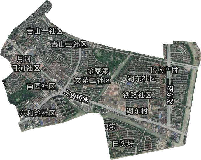 月河街道卫星图