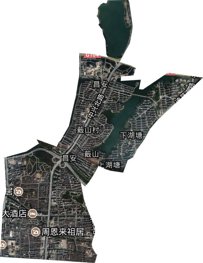 蕺山街道卫星图