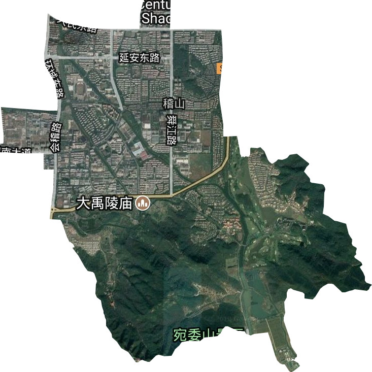 稽山街道卫星图
