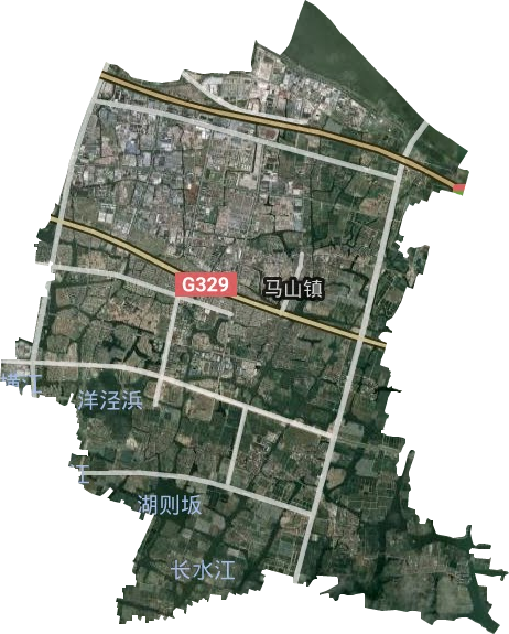 马山镇卫星图