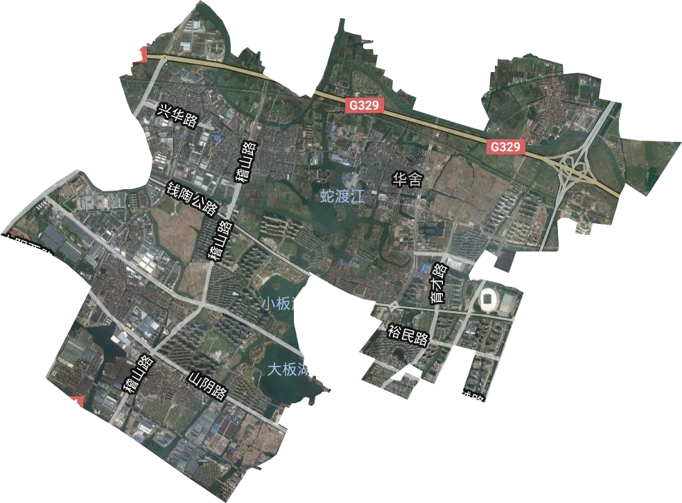 华舍街道卫星图