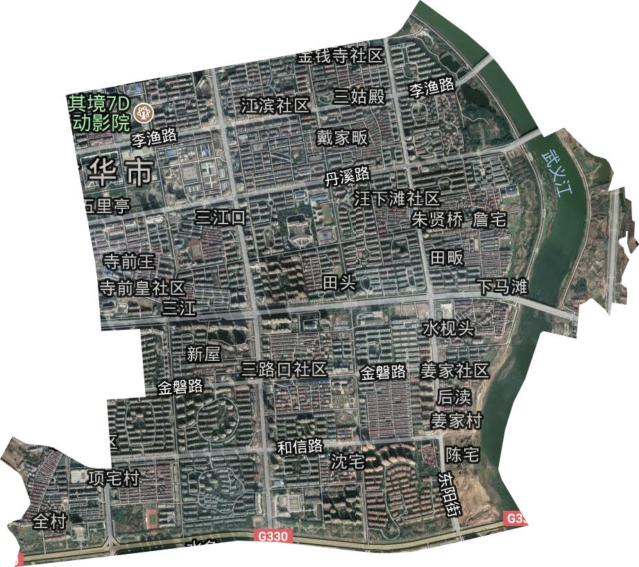 三江街道卫星图