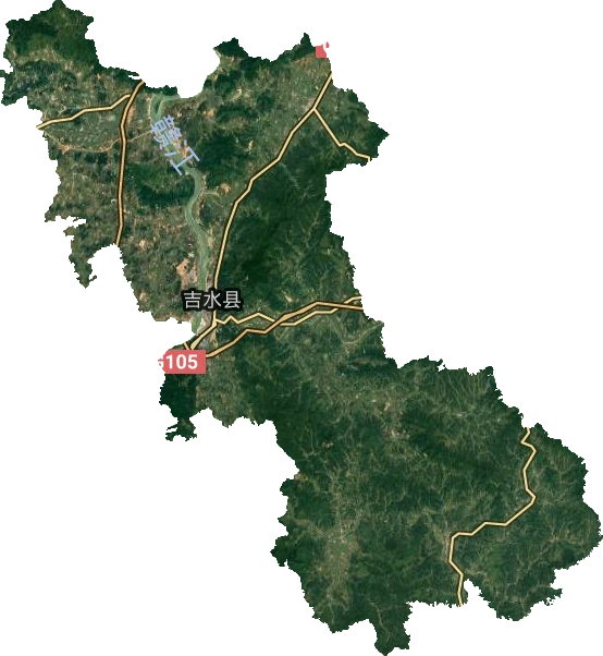 吉水县高清地形地图,吉水县高清谷歌地形地图