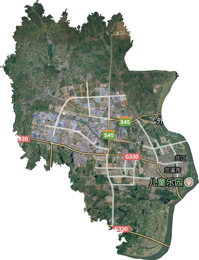 兰江街道卫星图