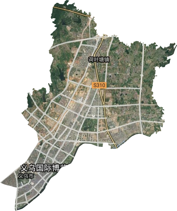 稠城街道卫星图
