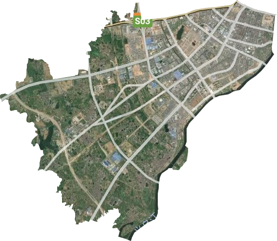稠江街道卫星图