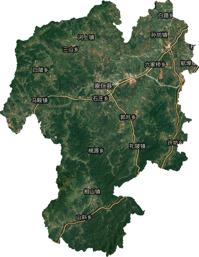 崇仁县卫星图