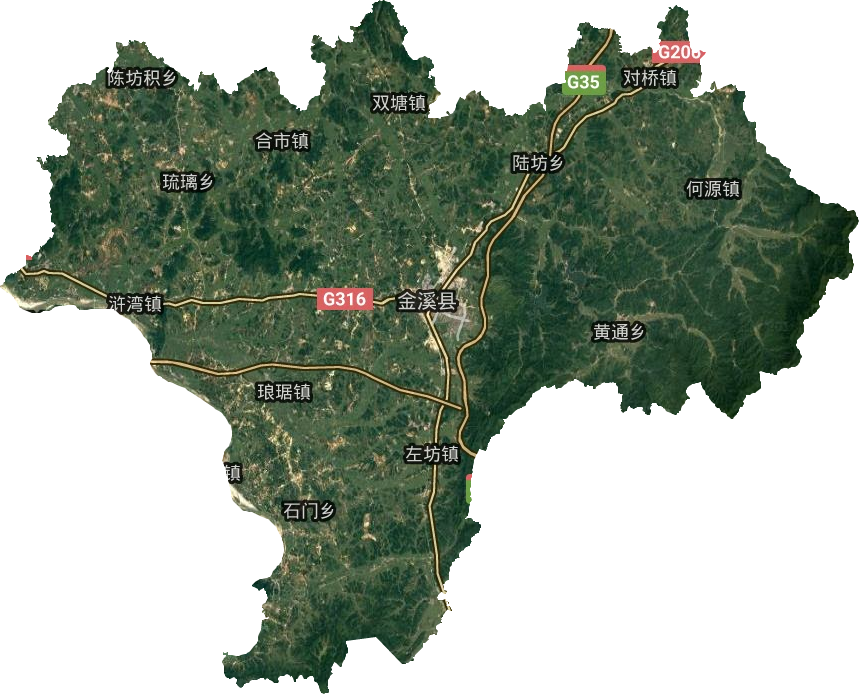 金溪县卫星图