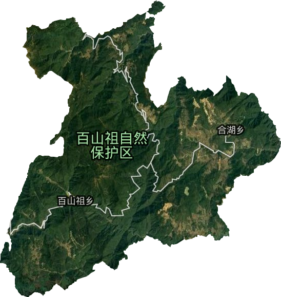 百山祖镇卫星图