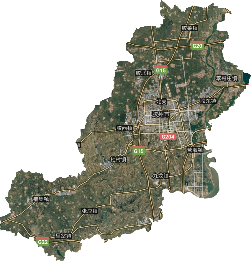 胶州市卫星图