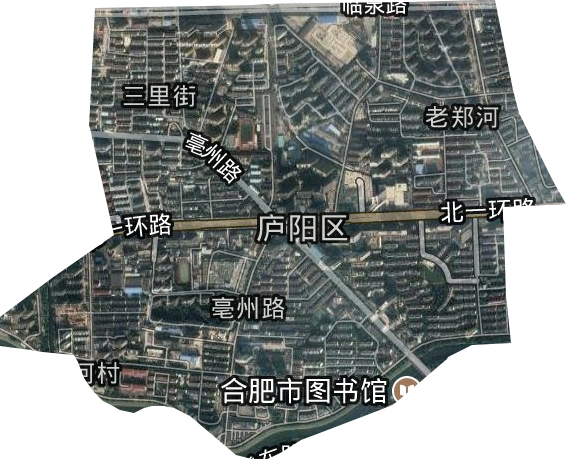 亳州路街道卫星图