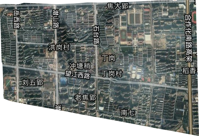 南七街道卫星图