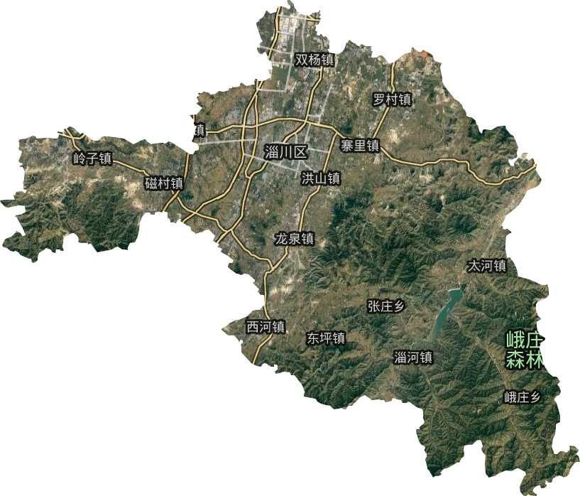 淄川区卫星图