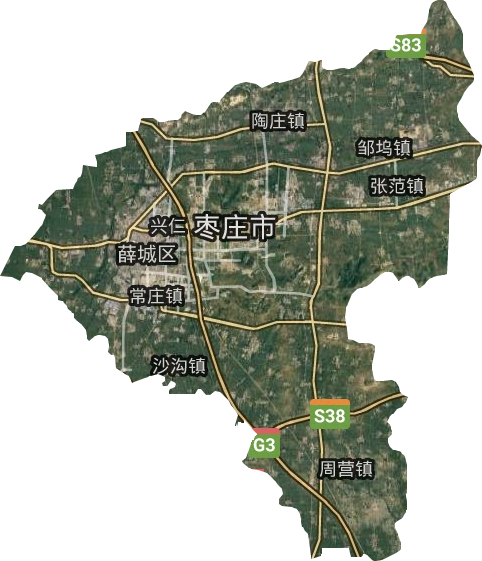 薛城区卫星图