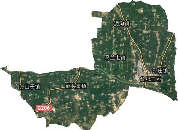 台儿庄区卫星图