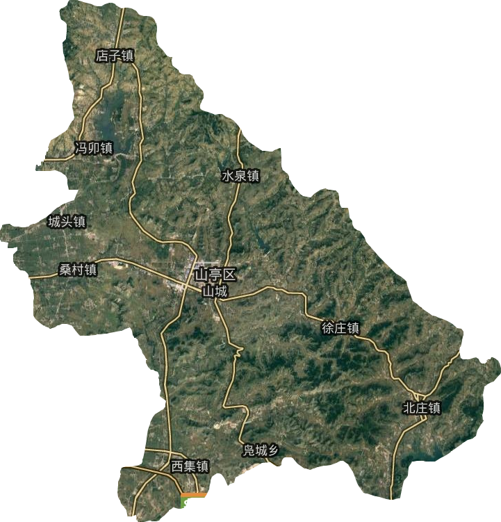 山亭区卫星图
