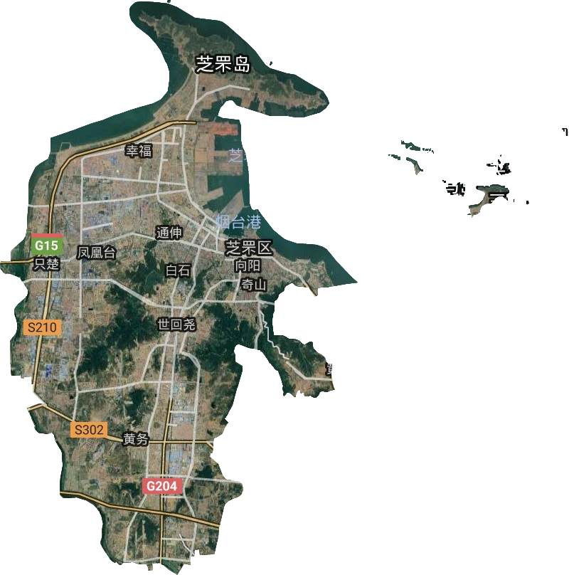 芝罘区卫星图
