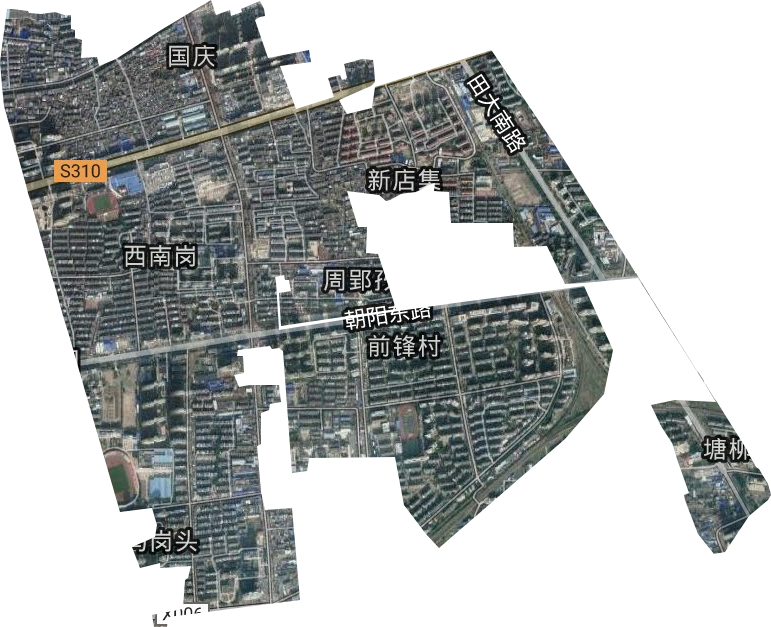 国庆街道卫星图