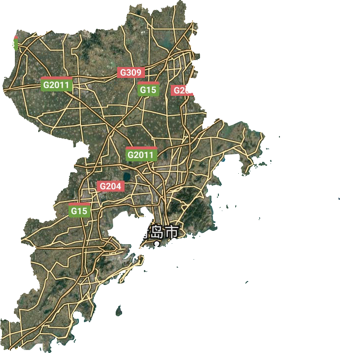 青岛市卫星图