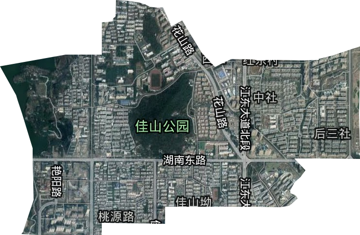 湖东路街道卫星图