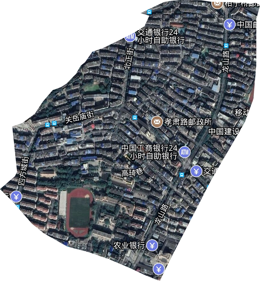龙山路街道卫星图