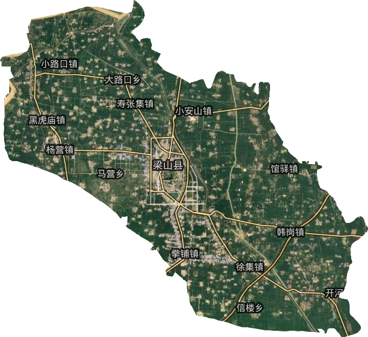 梁山县卫星图