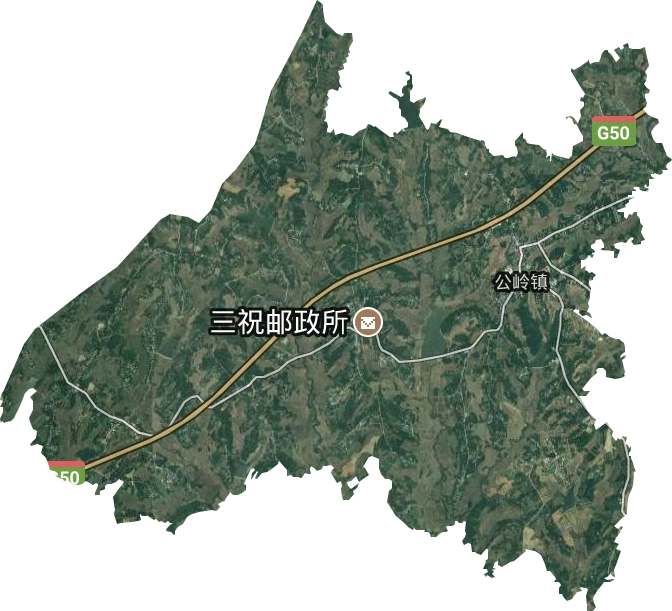 公岭镇卫星图