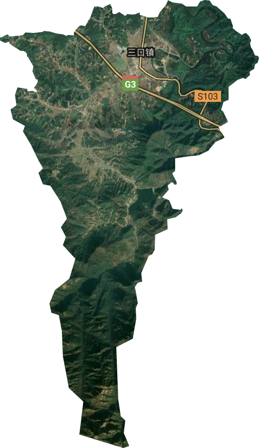 三口镇卫星图