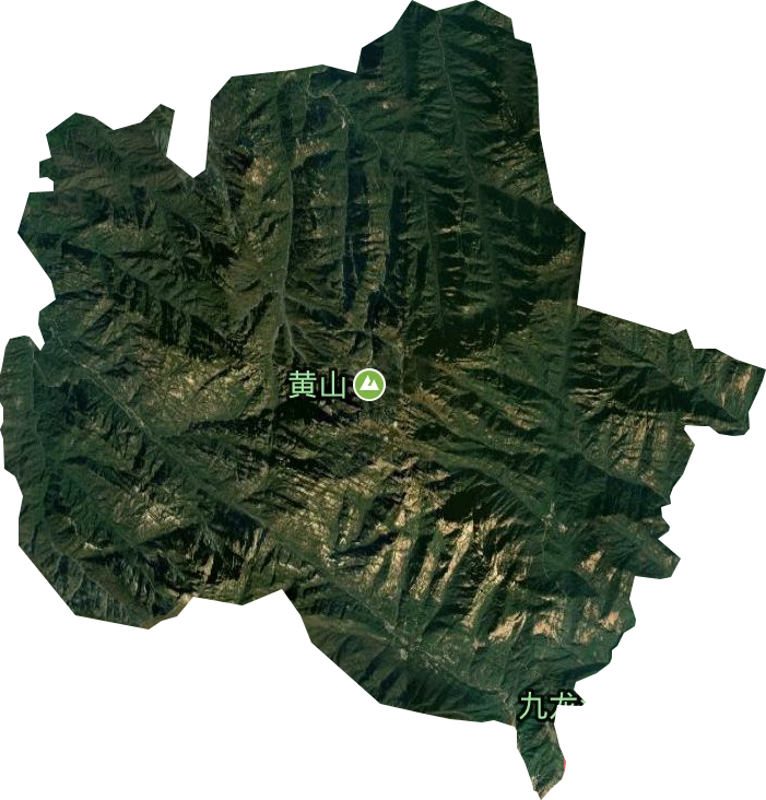 黄山风景区卫星图