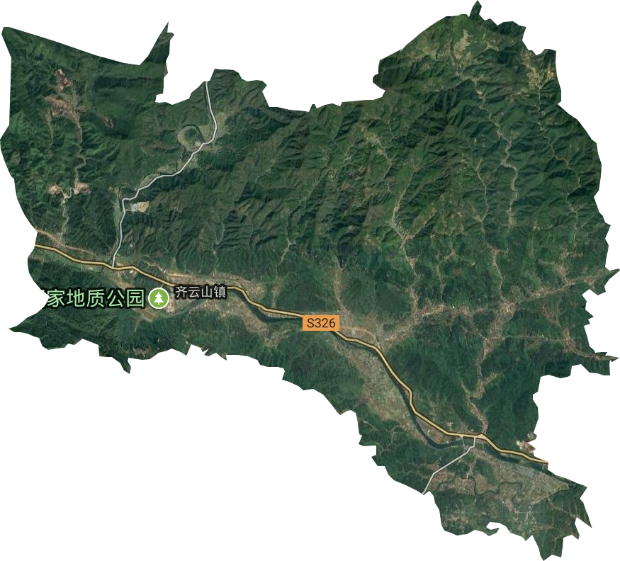 齐云山镇卫星图