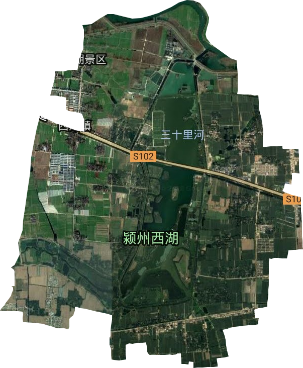 西湖景区街道卫星图