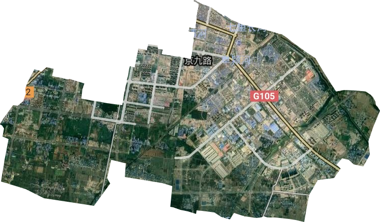 阜阳开发区京九办事处卫星图