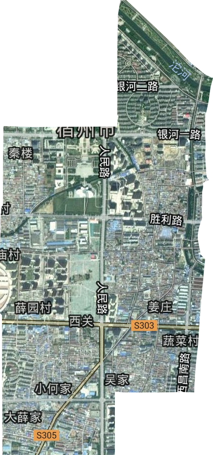 西关街道卫星图