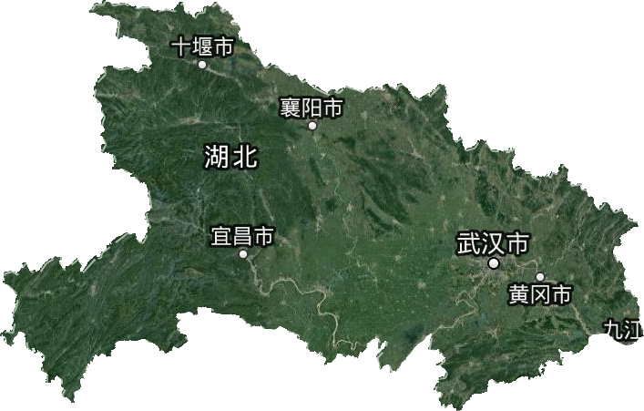 湖北省卫星图