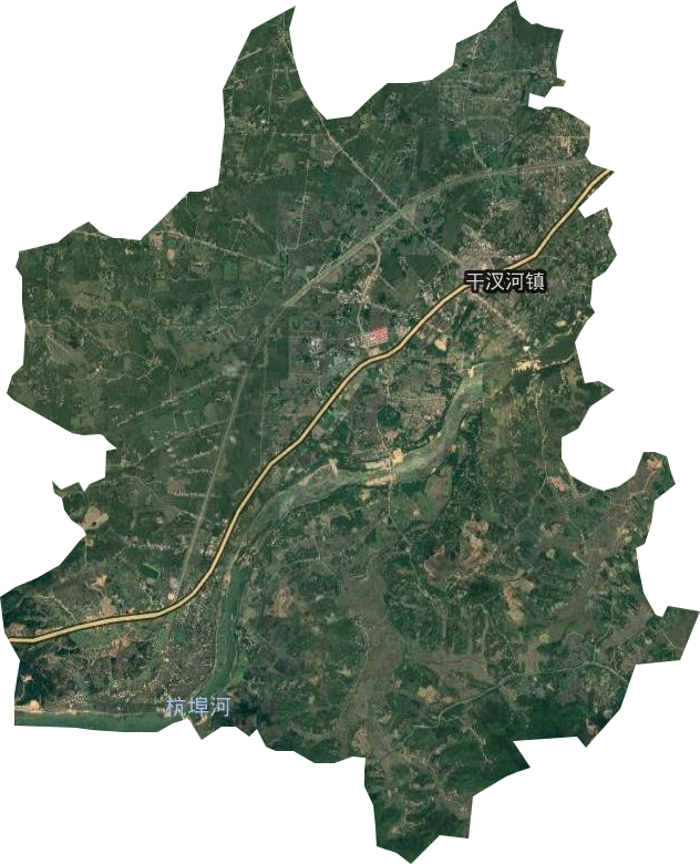 干汊河镇卫星图