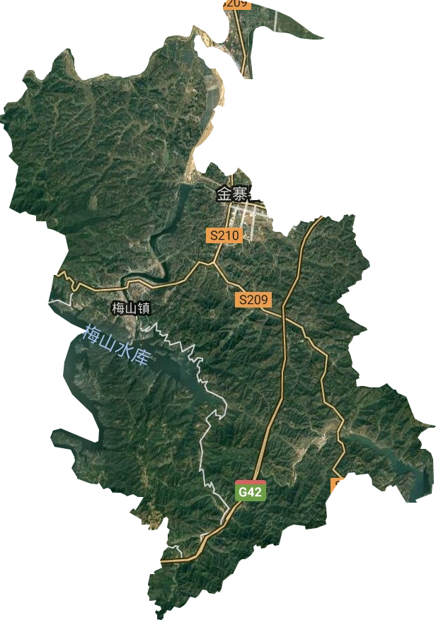 梅山镇卫星图