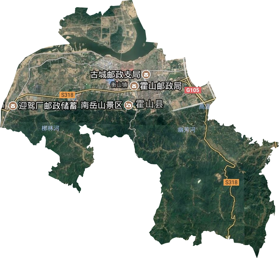 衡山镇卫星图
